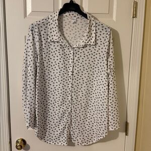 Black and Cream Peace Sign ✌️print LuLaRoe Valentina size 2XL